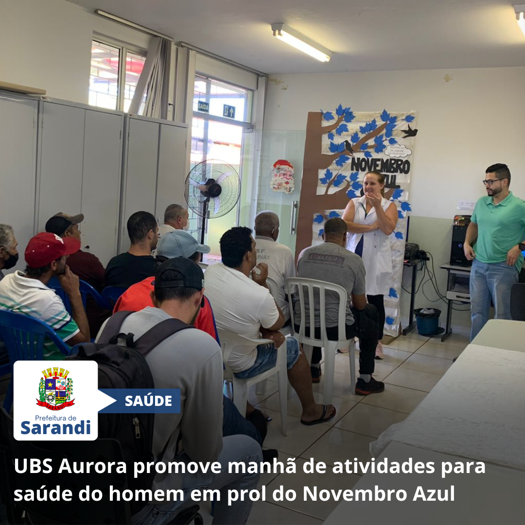 UBS Aurora promove manhã de atividades para saúde do homem em prol do Novembro Azul